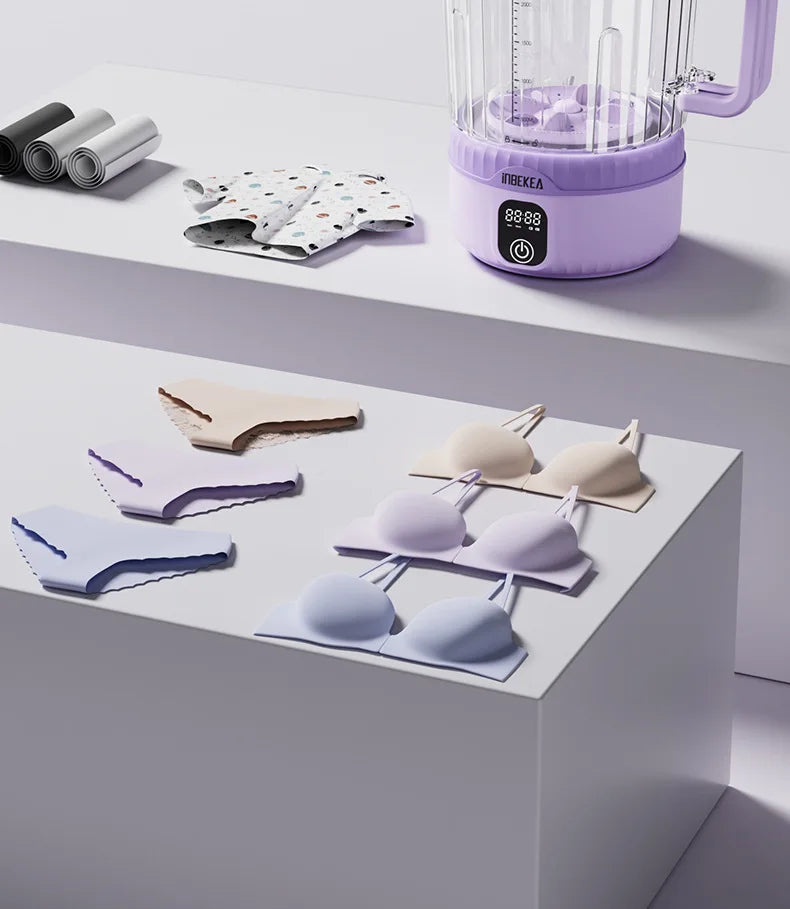 Mini Power Washer 7000 mAh USB Rechargeable for Travel Socks Underwear Underwear Wireless Portable Clothes Washing Cup 2.5L