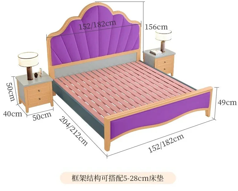 Design Double Bed Frame Sale Wooden Adult Modern Bases Bed Frames Bedroom Headboards Muebles De Dormitorio Home Furniture