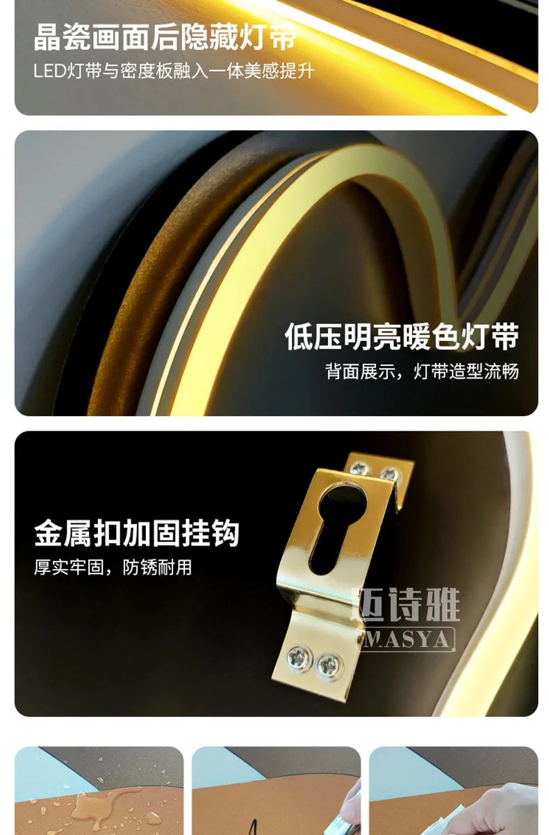 Unique Minimalist Wall Clock Night Light Unique Design Oversized Usa European Wall Clock Kitchen Modern Metal Horloge Decor