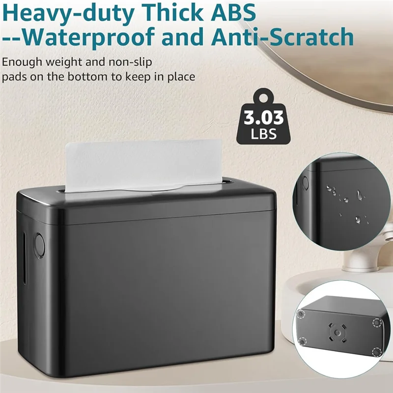 ABJI-Multifold Trifold Paper Towel Dispenser Countertop Commercial Hand Towel Dispenser Bathroom Black