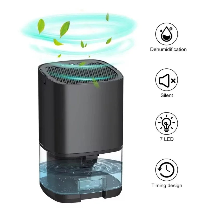 Smart Portable Air Purifier & Dehumidifier - Silent Multi-Function Home Air Treatment Device