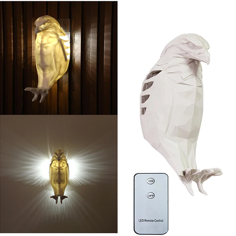 Eagle Wall Lamp – 3D Sculptural Night Light for Home Decor