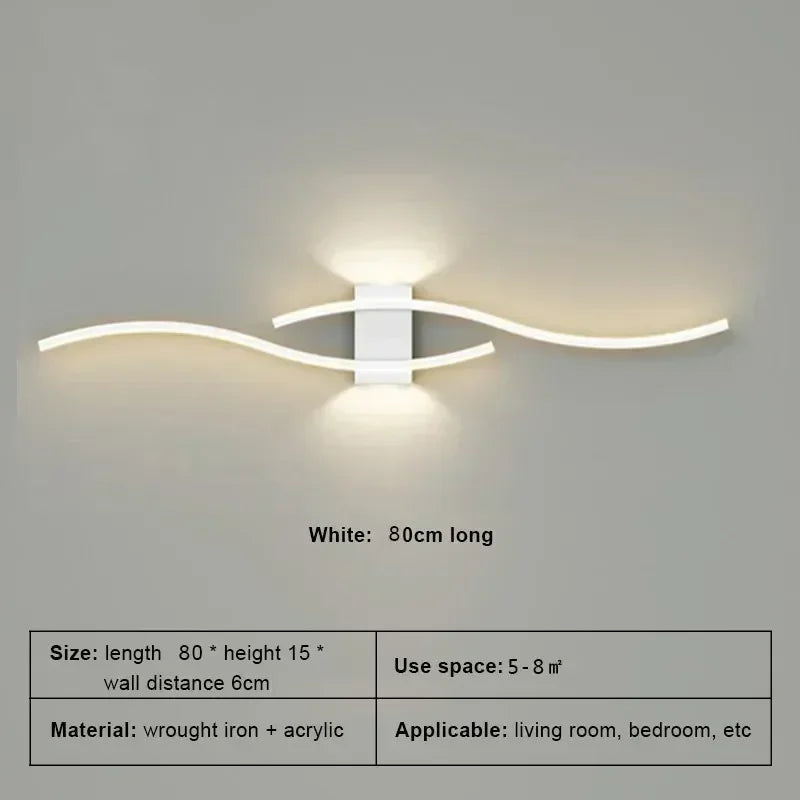 DARHYN Minimalist LED Strip Wall Lamp - Smart Dimmable Modern Wall Light
