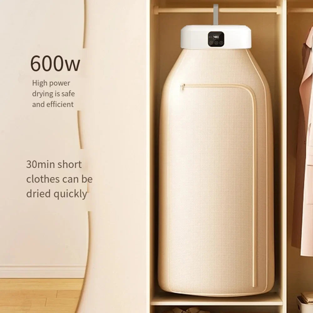 Portable Electric Clothes Dryer - Compact Foldable Mini Dryer for Apartments, Travel & RVs