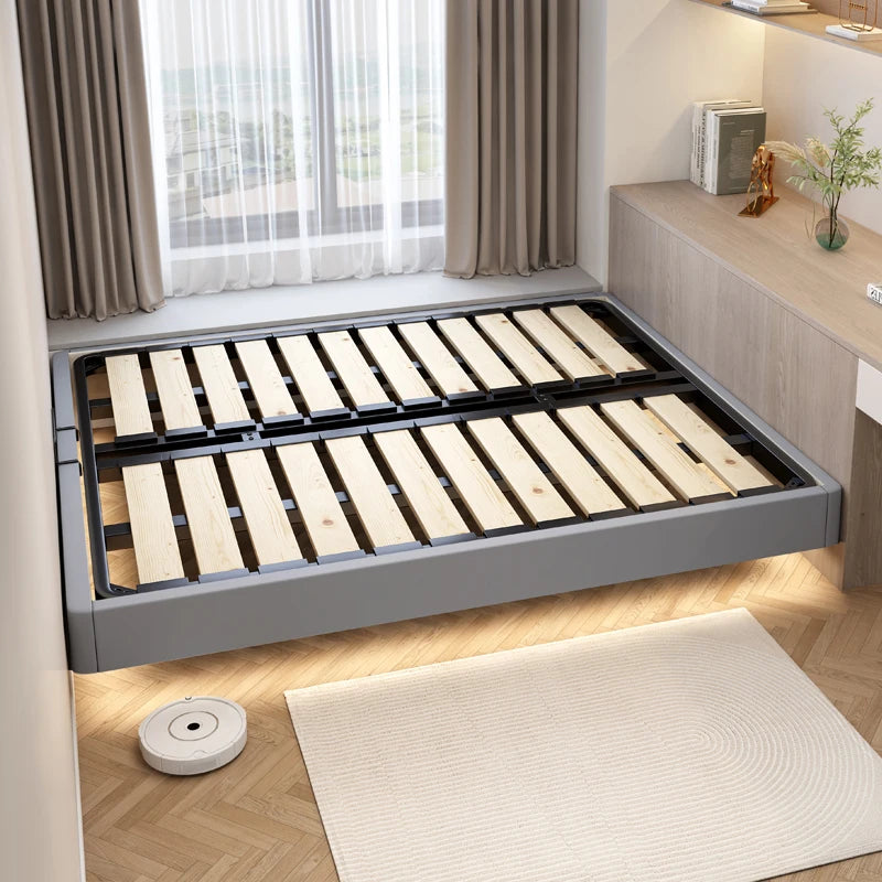 Individual Double Bed Frames Nordic Modern Minimalist Twin Double Bed Bases Wood Sleeping Luxury Cama Queen Size Hotel Furniture