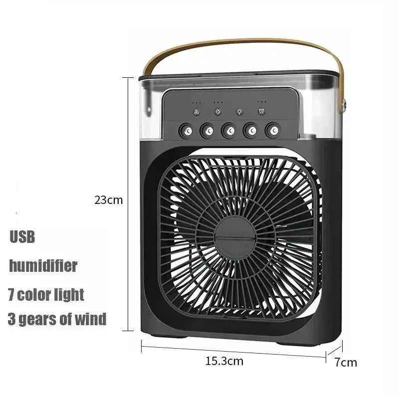 3-in-1 Portable Air Cooler - Mini Fan, Humidifier & LED Night Light