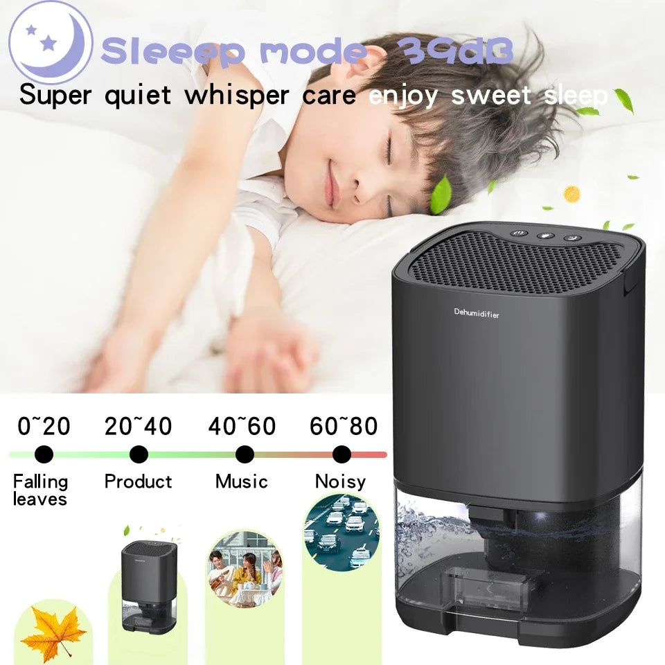 Smart Portable Air Purifier & Dehumidifier - Silent Multi-Function Home Air Treatment Device