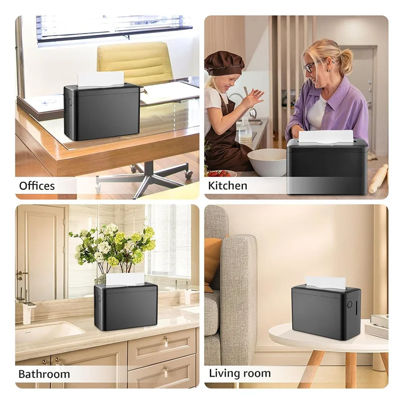 ABJI-Multifold Trifold Paper Towel Dispenser Countertop Commercial Hand Towel Dispenser Bathroom Black